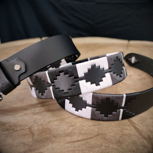 ÉBANO – Elegancia Imponente en Blanco y Negro | Cinturón tejido CASTAFINA clásico (Ref. TC-033)