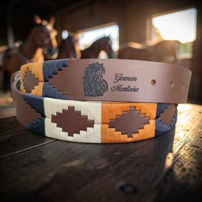 AUREO | Cinturón tejido CASTAFINA Chapa (Ref. CH-005)