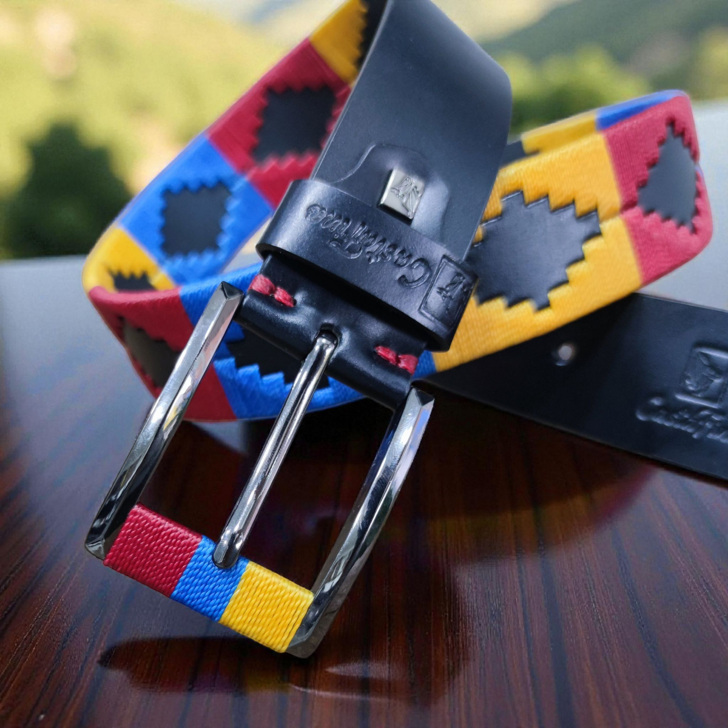 TRICOLOR | Cinturón tejido CASTAFINA clásico (Ref. TC-063)