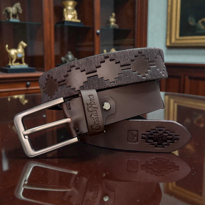 MARRÓN | Cinturón tejido CASTAFINA clásico (Ref. TC-068)