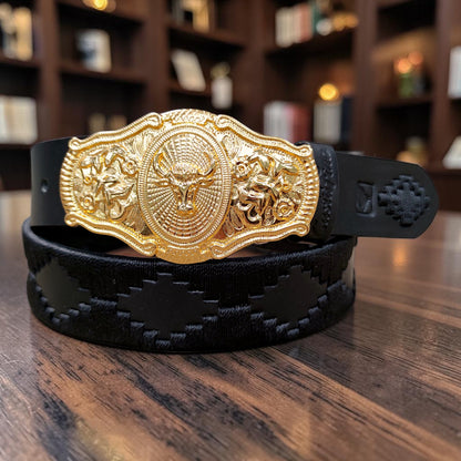 SOBERANO | Cinturón tejido CASTAFINA Oro 24K (Ref. OR-027)