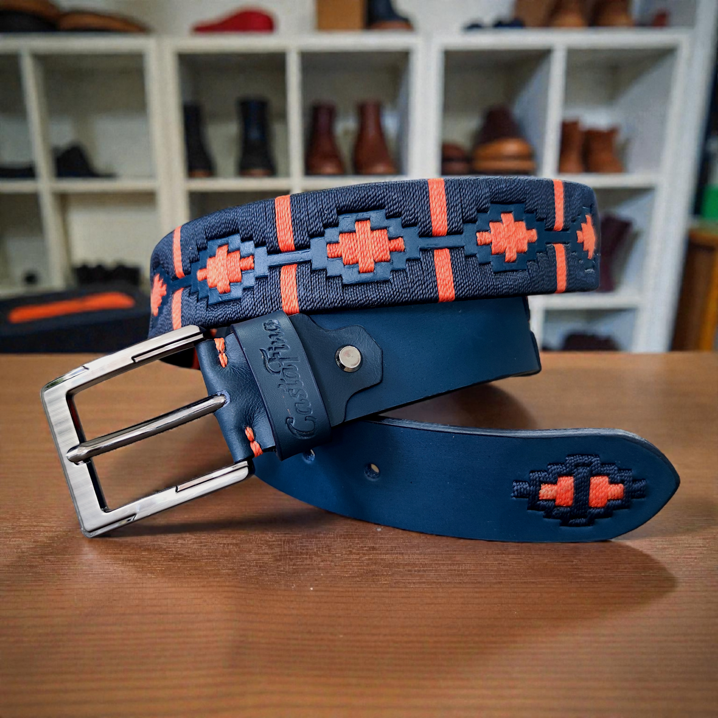 AURA | Cinturón tejido CASTAFINA Platino (Ref. TC-074)