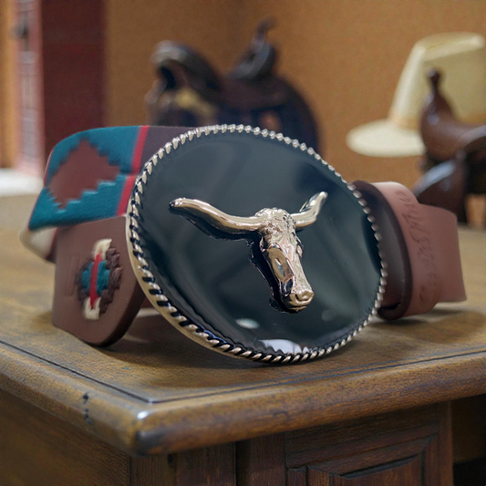 HERENCIA | Cinturón tejido CASTAFINA Chapa (Ref. CH-002)