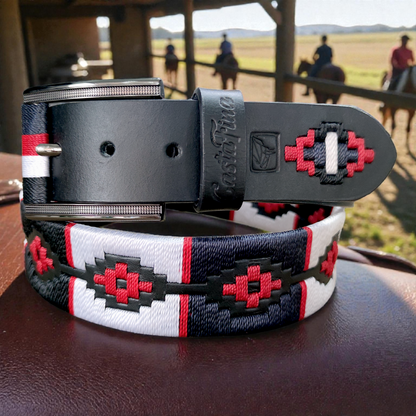 BRAVÍO | Cinturón tejido CASTAFINA Platino (Ref. TP-079)