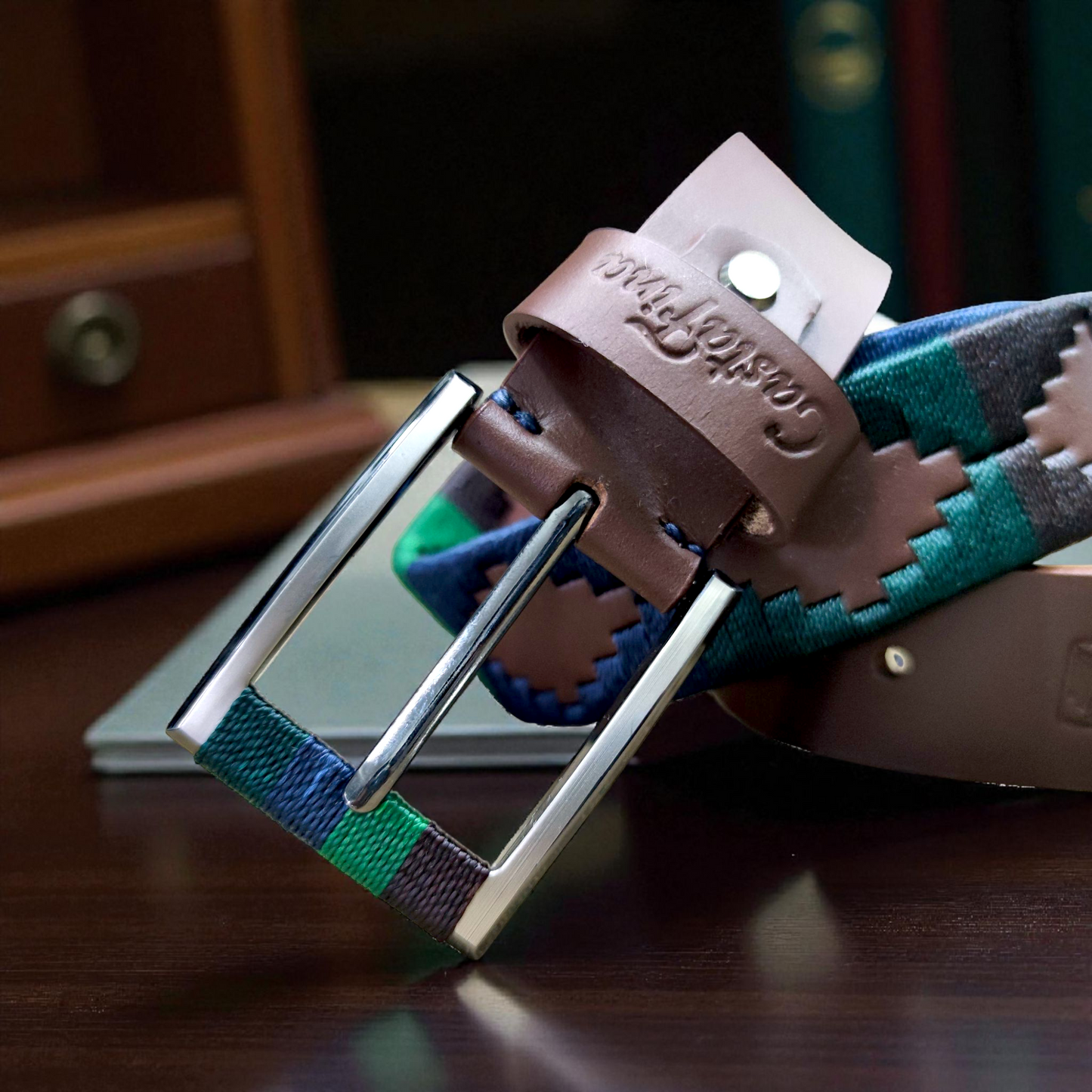 AQUA | Cinturón tejido CASTAFINA clásico (Ref. TC-067)