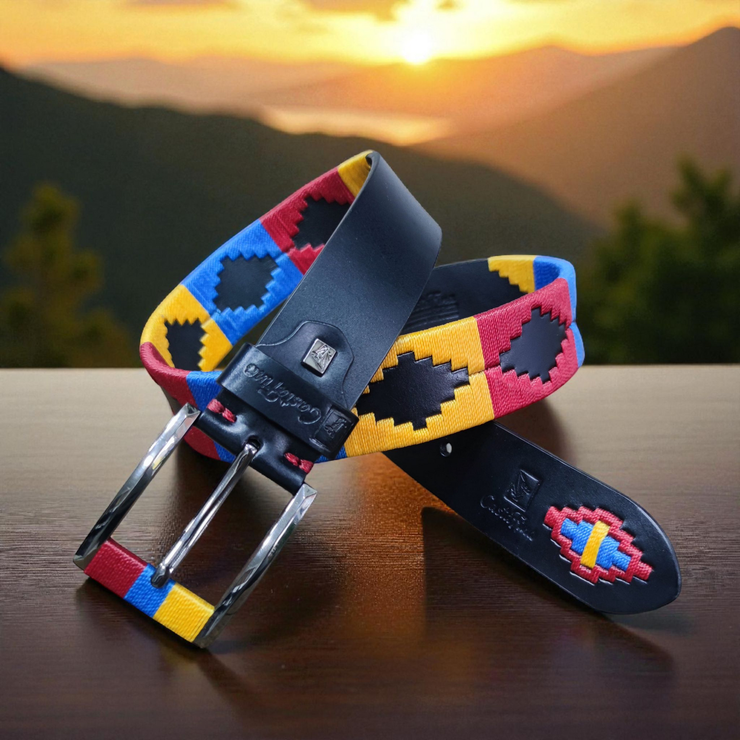 TRICOLOR | Cinturón tejido CASTAFINA clásico (Ref. TC-063)