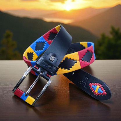 TRICOLOR | Cinturón tejido CASTAFINA clásico (Ref. TC-063)