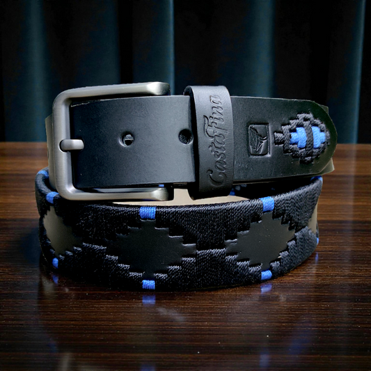 NOCHE AZUL | Cinturón tejido CASTAFINA clásico (Ref. TC-070)