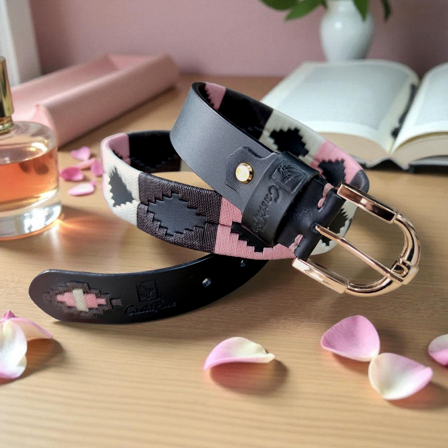 FLORAL | Cinturón tejido CASTAFINA clásico dama (Ref. TCD-028)